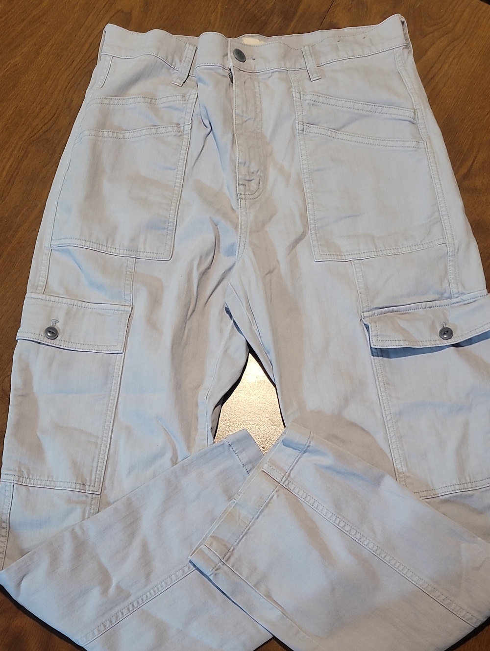 Madewell Pale Blue/grey Cargo Utility Pants